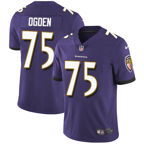 Nike Baltimore Ravens #75 Jonathan Ogden Purple Team Color Men's Stitched NFL Vapor Untouchable Limited Jersey Men's