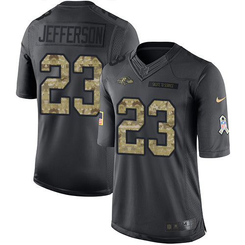 Nike Baltimore Ravens #23 Tony Jefferson Black Men's Stitched NFL Limited 2016 Salute to Service Jersey Men's