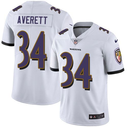 Nike Baltimore Ravens #34 Anthony Averett White Men's Stitched NFL Vapor Untouchable Limited Jersey Men's