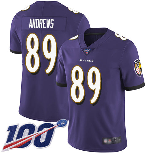 Nike Baltimore Ravens #89 Mark Andrews Purple Team Color Men's Stitched NFL 100th Season Vapor Limited Jersey Men's