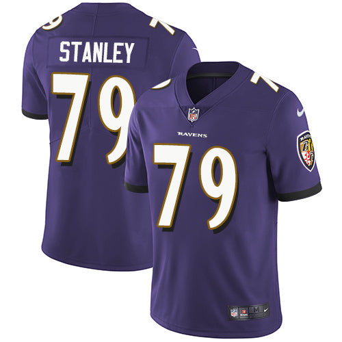 Nike Baltimore Ravens #79 Ronnie Stanley Purple Team Color Men's Stitched NFL Vapor Untouchable Limited Jersey Men's