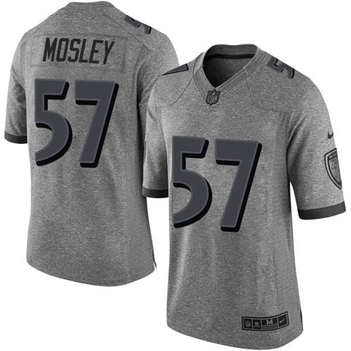 Nike Baltimore Ravens #57 C.J. Mosley Gray Men's Stitched NFL Limited Gridiron Gray Jersey Men's