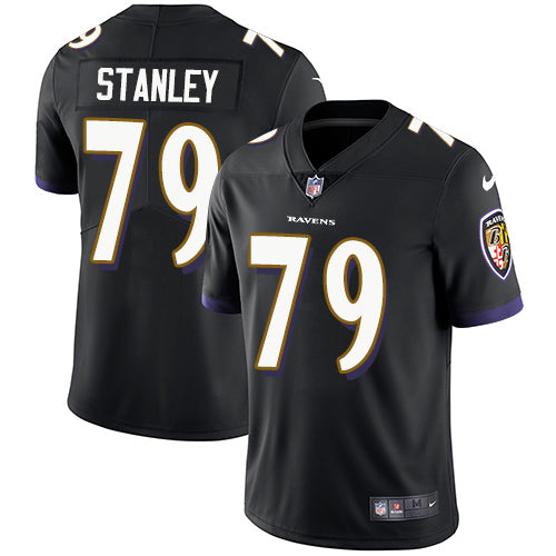 Nike Baltimore Ravens #79 Ronnie Stanley Black Alternate Men's Stitched NFL Vapor Untouchable Limited Jersey Men's