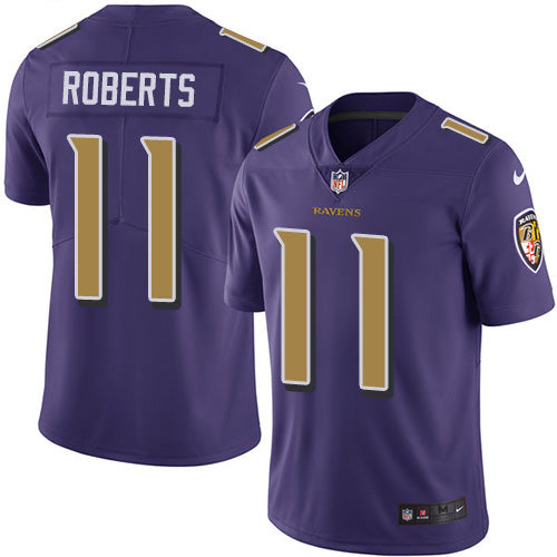 Nike Baltimore Ravens #11 Seth Roberts Purple Men's Stitched NFL Limited Rush Jersey Men's