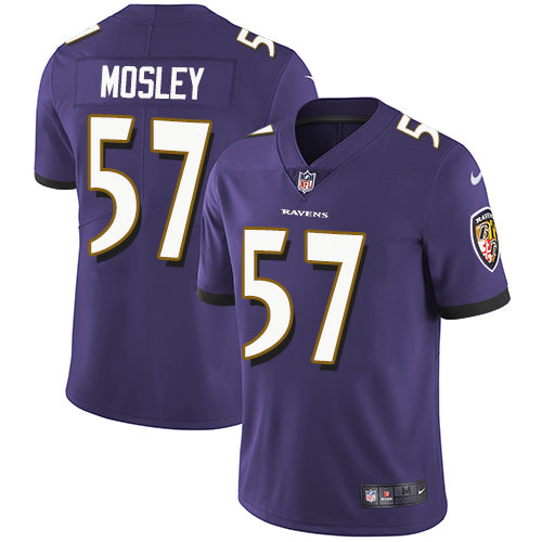 Nike Baltimore Ravens #57 C.J. Mosley Purple Team Color Men's Stitched NFL Vapor Untouchable Limited Jersey Men's