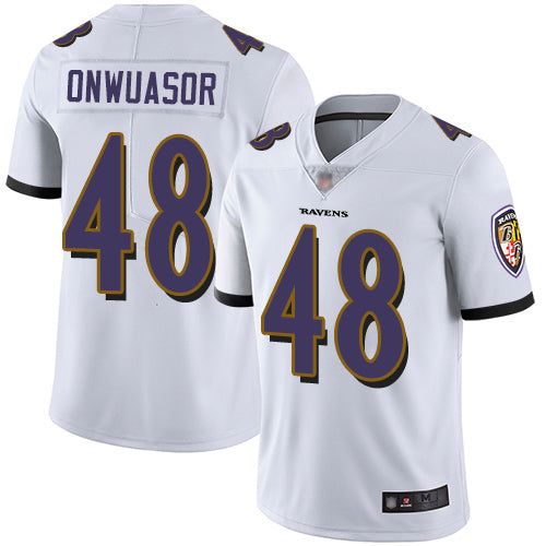 Nike Baltimore Ravens #48 Patrick Onwuasor White Men's Stitched NFL Vapor Untouchable Limited Jersey Men's