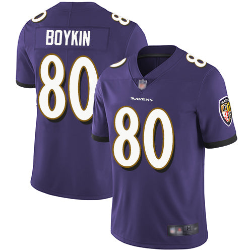 Nike Baltimore Ravens #80 Miles Boykin Purple Team Color Men's Stitched NFL Vapor Untouchable Limited Jersey Men's