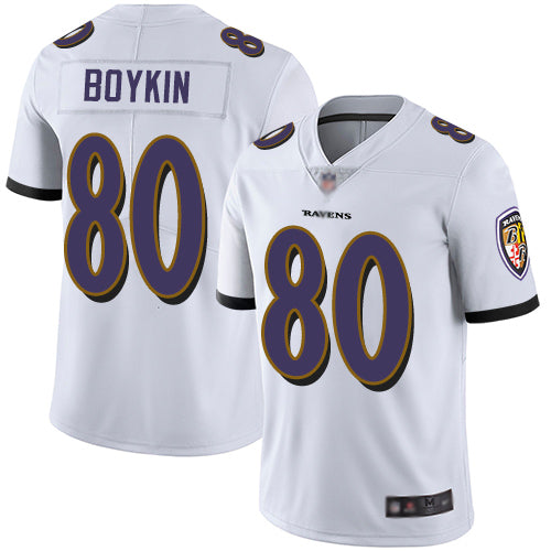 Nike Baltimore Ravens #80 Miles Boykin White Men's Stitched NFL Vapor Untouchable Limited Jersey Men's