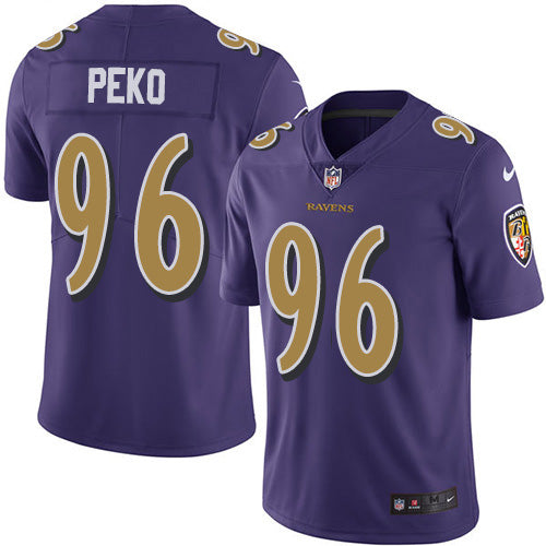 Nike Baltimore Ravens #96 Domata Peko Sr Purple Men's Stitched NFL Limited Rush Jersey Men's