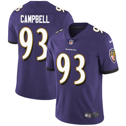 Nike Baltimore Ravens #93 Calais Campbell Purple Team Color Men's Stitched NFL Vapor Untouchable Limited Jersey Men's