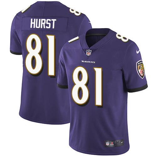 Nike Baltimore Ravens #81 Hayden Hurst Purple Team Color Men's Stitched NFL Vapor Untouchable Limited Jersey Men's