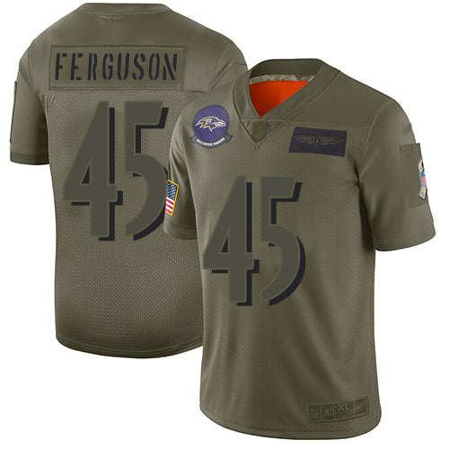 Nike Baltimore Ravens #45 Jaylon Ferguson Camo Men's Stitched NFL Limited 2019 Salute To Service Jersey Men's