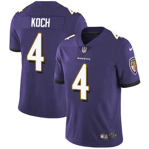 Nike Baltimore Ravens #4 Sam Koch Purple Team Color Men's Stitched NFL Vapor Untouchable Limited Jersey Men's
