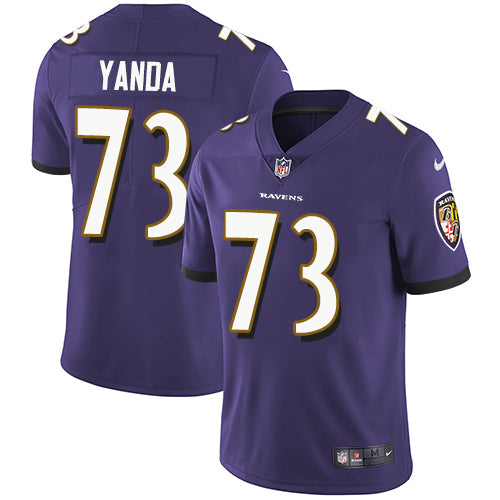 Nike Baltimore Ravens #73 Marshal Yanda Purple Team Color Men's Stitched NFL Vapor Untouchable Limited Jersey Men's