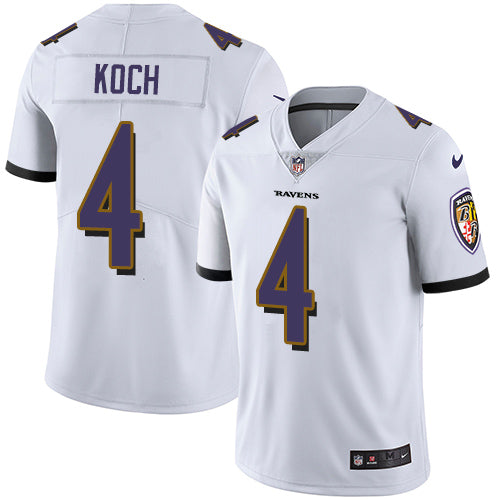 Nike Baltimore Ravens #4 Sam Koch White Men's Stitched NFL Vapor Untouchable Limited Jersey Men's