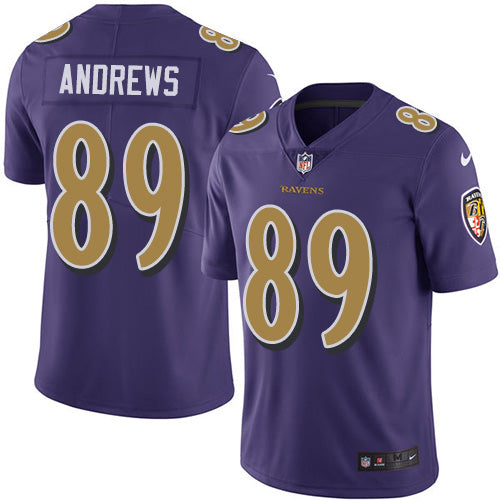Nike Baltimore Ravens #89 Mark Andrews Purple Men's Stitched NFL Limited Rush Jersey Men's