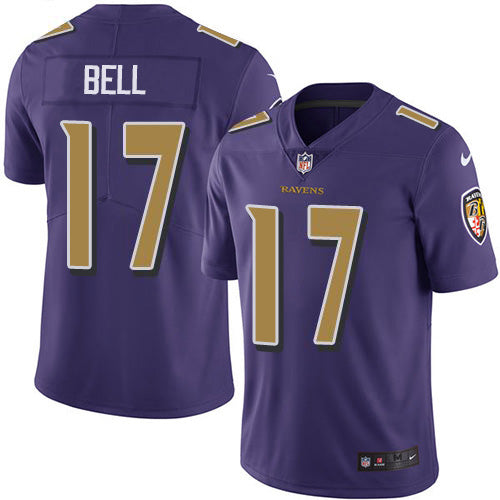 Nike Baltimore Ravens #17 Le'Veon Bell Purple Men's Stitched NFL Limited Rush Jersey Men's